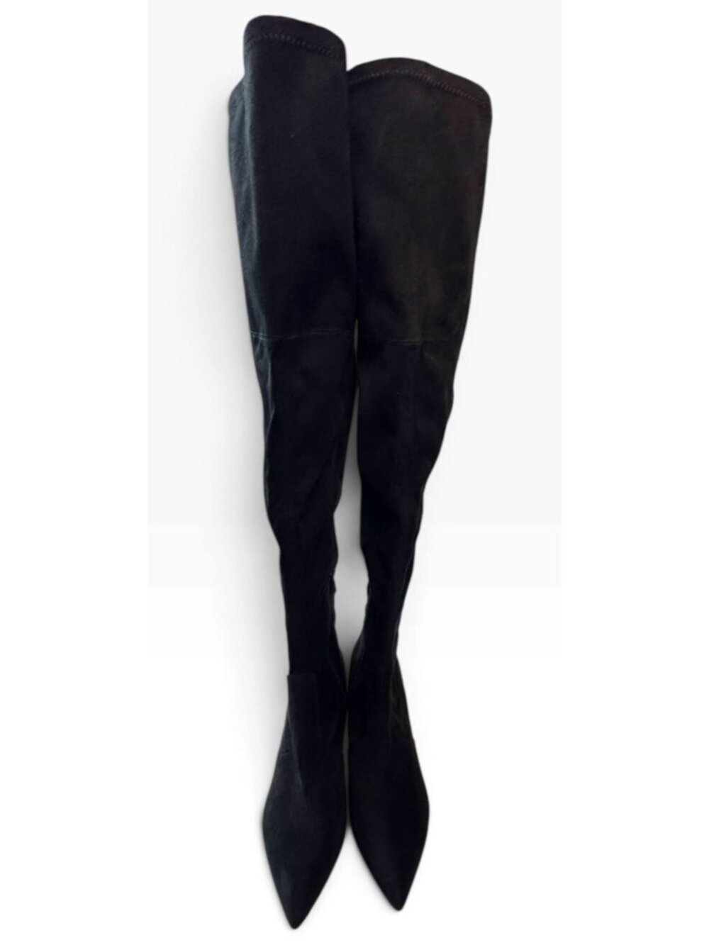 Calvin Klein Fandy Black Over The Knee Boots, Women's 8.5, Pointed Toe Block